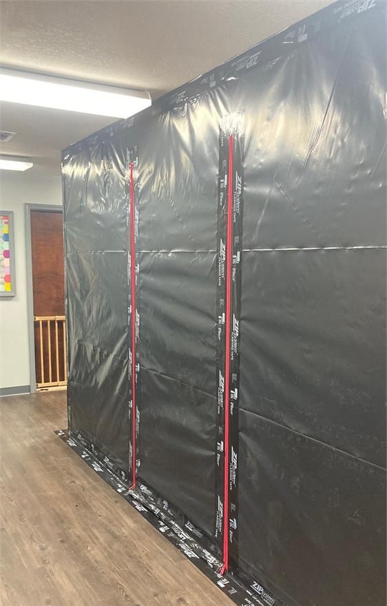 Containment system used during water damage mitigation