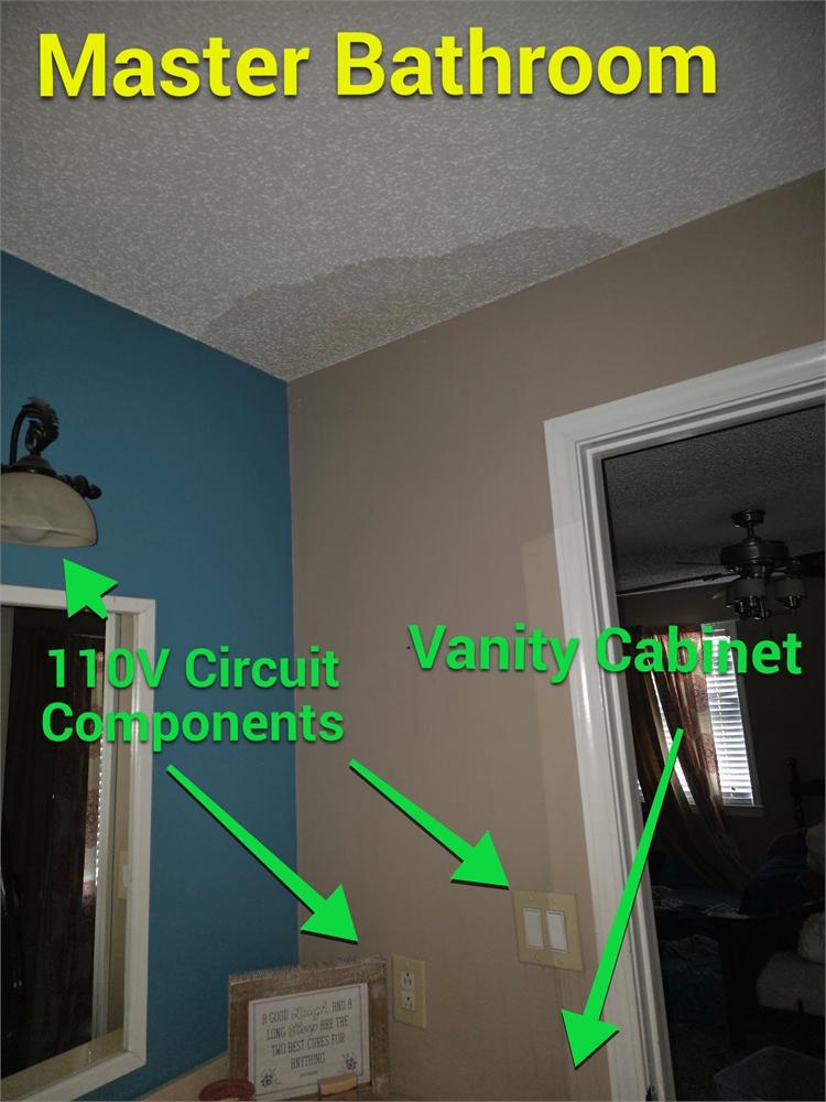 Documentation of water leak into wall assembly and electrical systems
