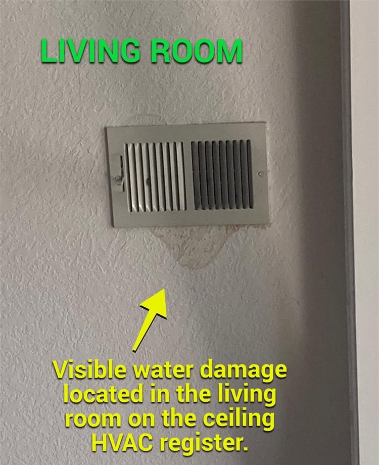 HVAC system damage caused by water leak